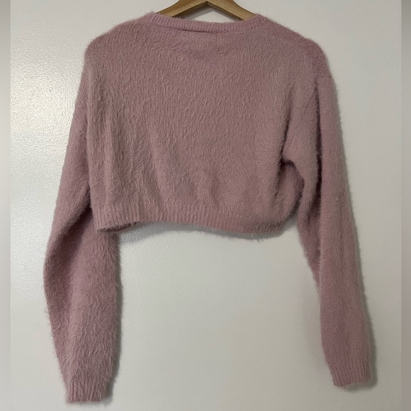 Pretty little thing pink fuzzy cardigan size small - Picture 4 of 4